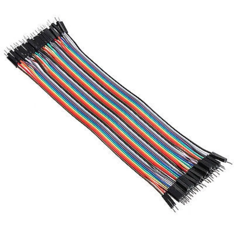 Okystar OEM/ODM 20cm 40pin Male to Male Dupont Wire Jumper Cable for Prototype Breadboard