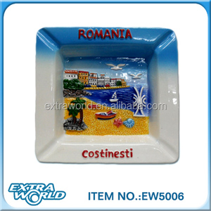 Handpaint cenicero de cerámica de encargo del recuerdo del <span class=keywords><strong>viaje</strong></span> a <span class=keywords><strong>sicilia</strong></span> - Product Image 3