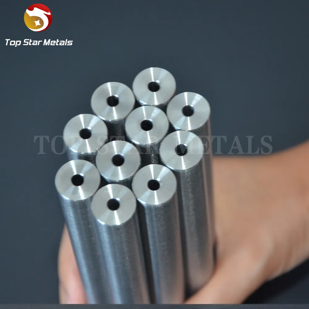 ASTM F136 Titanio cannulated bar/asta di titanio hollow bar gr2 gr5 titanio all'ingrosso/asta/bar