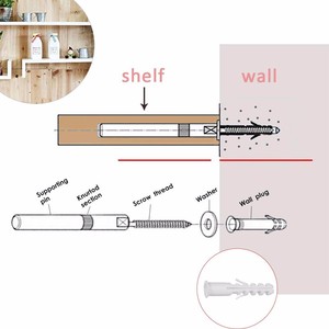 JH-Mech Zinc Plating <strong>Concealed</strong> <strong>Shelf</strong> Support Screw Connection <strong>Shelf</strong> <strong>Brackets</strong> - Product Image 6