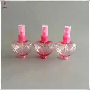 25ml plastic pink heart shaped perfume bottle