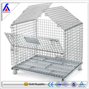 depo mobil depolama kafesi tekerlek örgü kutu tel kafes fabrika tedarikçisi - Product Image 3