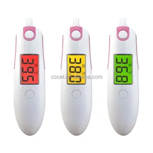 Termometer telinga dan dahi Digital, pengukur suhu Ir untuk bayi