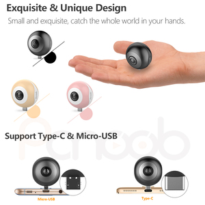 Enchufe de teléfono móvil de doble lente full hd de Realidad Virtual de 720 grados VR vr cámara panorámica 360 esférica - Product Image 3