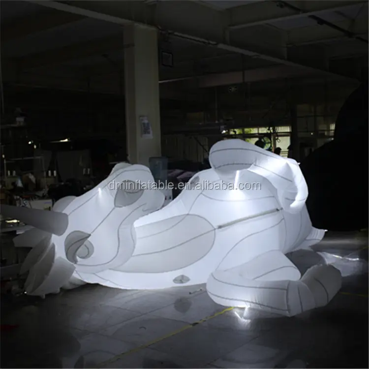 giant customized led lighting animal model white horse inflatable costume for sale