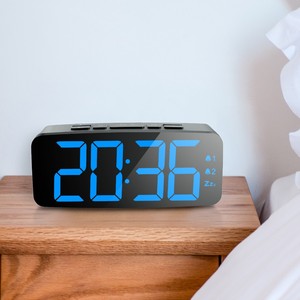 HAPTIME, superventas, reloj <span class=keywords><strong>despertador</strong></span> digital con espejo LED, reloj <span class=keywords><strong>despertador</strong></span> de música decorativo de escritorio las 24 horas, nuevo tipo, venta superior - Product Image 2