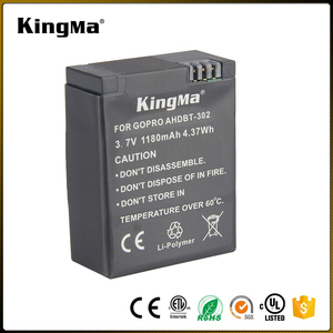 KingMa Camera Action Accessoires 1180 mAh <span class=keywords><strong>Batterie</strong></span> Au Lithium de Remplacement pour <span class=keywords><strong>GoPro</strong></span> Hero 3 <span class=keywords><strong>Batterie</strong></span> AHDBT-302 AHDBT302 - Product Image 2