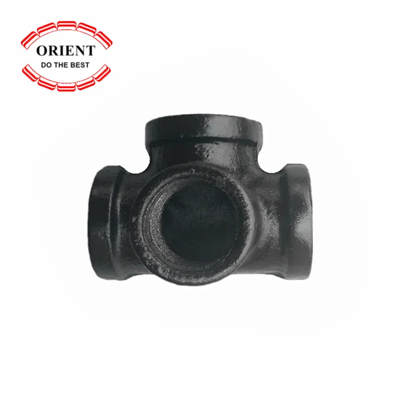 3/4 Inch Pipe Decor Industrial Steel Side Outlet Tee 4-Way Pipe Fitting