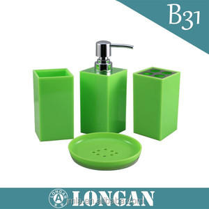 Juego de accesorios de baño(4 unidades) fabricado en crílico ,dispensador ,jabonera,vaso enjuague .vaso <span class=keywords><strong>pra</strong></span> cepillo dental - Product Image 3
