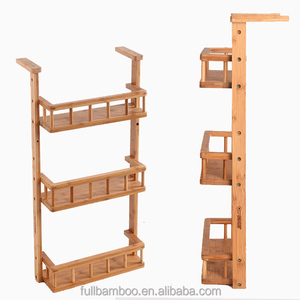 3 Tier <strong>Large</strong> Capacity Modern Multifunction Customized Size Wall Mounted Bamboo <strong>Spice</strong> <strong>Rack</strong> - Product Image 3