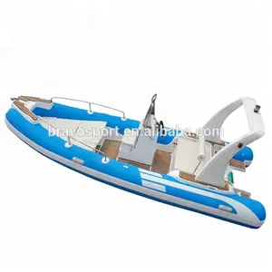 Hypalon Of Pvc Materiaal Rib 550 Cabine Vouwen Rib Boot Met Motor Voor Vissen