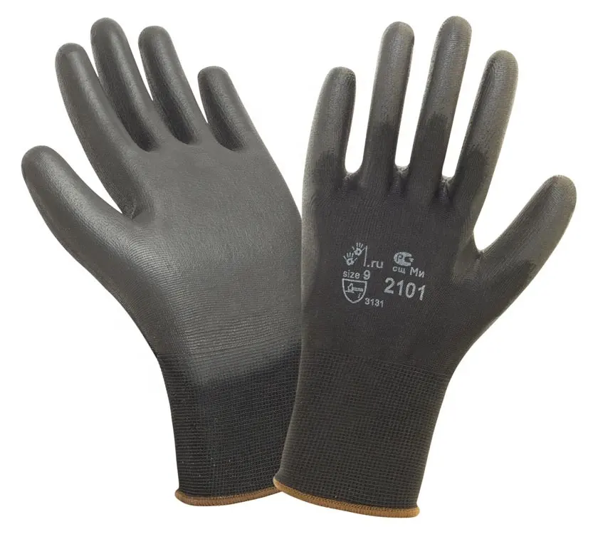 Automobil montagewerk Black Nylon Gloves Liner PU-beschichtete ESD Anti Static Work Gloves