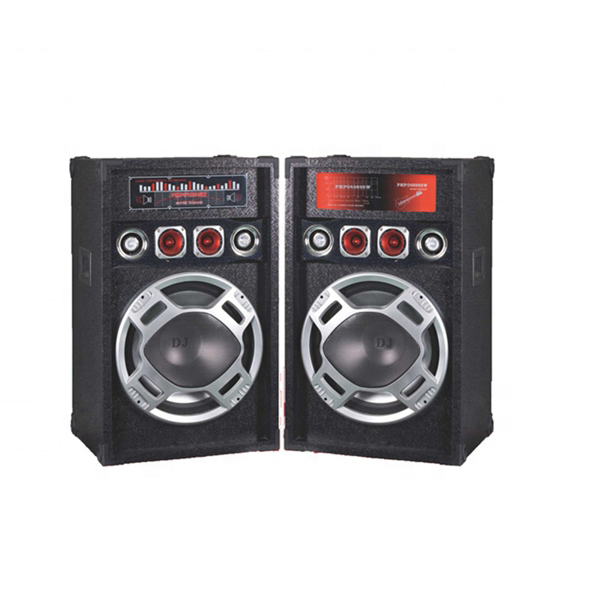 Professional 2.0 Stage DJ Speaker Sound Box with RGB LED Lighting BT/FM for Computer Use