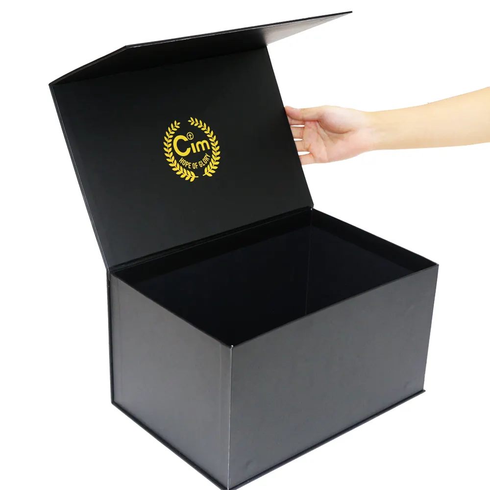 Produsen kotak hadiah kemasan kustom topi berkualitas tinggi kotak kertas kemasan kardus magnetik