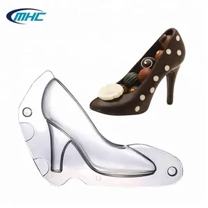 Molde para zapatos de tacón alto, forma 3D, Chocolate