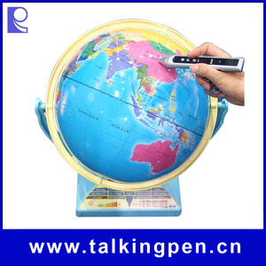 Phổ xoay nói chuyện toàn cầu với cảm ứng Đọc Bút giáo dục âm nhạc Đồ chơi OEM mô hình vật liệu nhựa pin Powered - Product Image 4