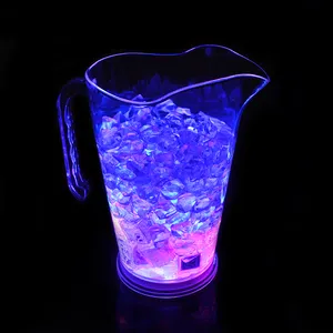whole sale big popular flash led filter pitcher jug plastic jug of tea