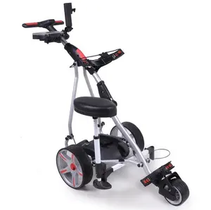 Cheap Easy Folding Green Golf Ground Use Electric Golf Trolley Super Push Golf Bag Cart