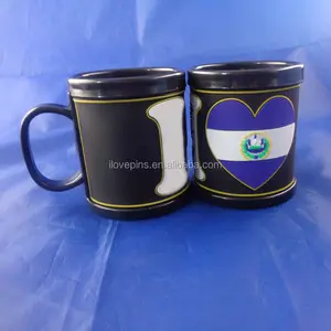 엘살바도르 심장 플래그 사랑 국가 비즈니스 선물 플라스틱 잔 컵