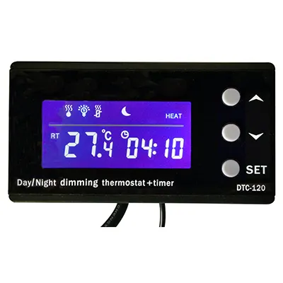 Gradation Jour Nuit Aquarium Reptile Thermostat et Minuterie (DTC-120)