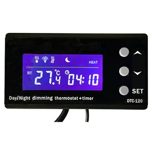 Karartma gündüz gece akvaryum sürüngen termostat ve zamanlayıcı (DTC-120)
