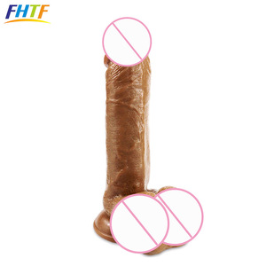 Big Size Pure Silicone Realistischer vibrierender Dildo vibrator - Product Image 2