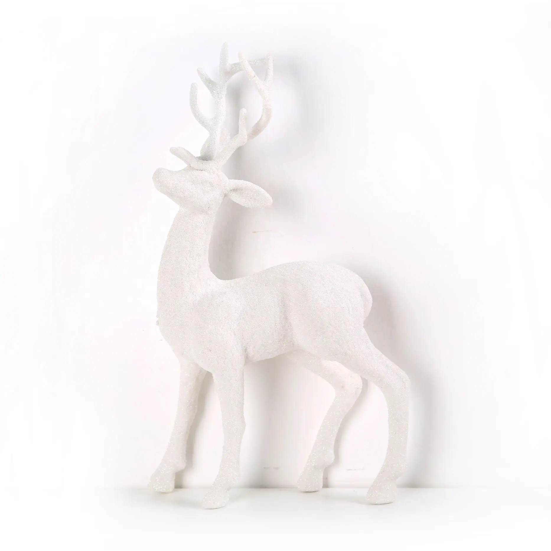 Christmas White Styrofoam Deer for Xmas Table Decoration