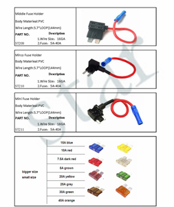 Водонепроницаемая электрическая розетка мини среднее лезвие макс. тип в линии держатели предохранителей с 5A 10A 15A 20A 25A 30A предохранитель автомобильные Сменные предохранители - Product Image 6