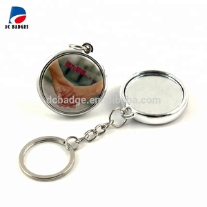 1 "25mm trống gương Keychain nút Huy hiệu vật liệu thành phần bộ phận - Product Image 3