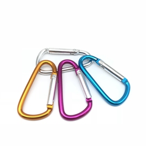 Mousqueton d'escalade en forme de D personnalisé OEM 70MM en vrac fil de 5.5mm d'épaisseur crochets d'escalade durables - Product Image 5