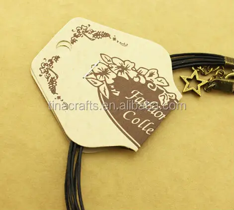 Paper fold necklace card