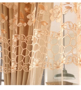 Topfinel Giallo Stampa Floreale Tulle <span class=keywords><strong>Tende</strong></span> per Finestra Filato Elegante per <span class=keywords><strong>Soggiorno</strong></span> camera Da Letto Tenda Della Porta Della Cucina <span class=keywords><strong>Tende</strong></span> - Product Image 2