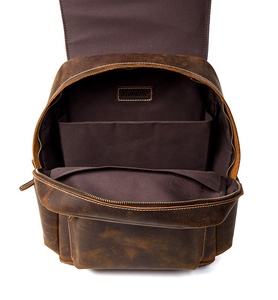 Zaino <span class=keywords><strong>in</strong></span> <span class=keywords><strong>Pelle</strong></span> di Design per Campeggio, Borsa da Escursionismo Stile Casual, Zaini Vintage <span class=keywords><strong>in</strong></span> <span class=keywords><strong>Pelle</strong></span> per Uomo - Product Image 2