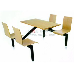 Hiện Đại Phong Cách Bằng Gỗ <span class=keywords><strong>Kfc</strong></span> Thức Ăn Nhanh Bảng Nhiệm Vụ Nặng Nề Nhà Hàng Bàn Ăn Với Ghế Cho Trường Học Khách Sạn Hoặc Công Viên - Product Image 1