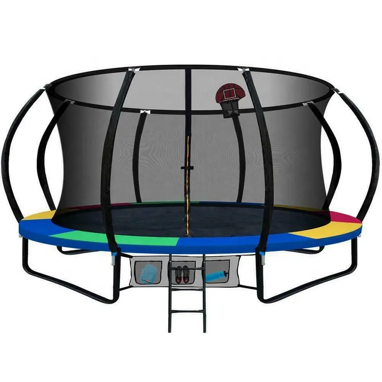 12ft rotonda professionale indoor e outdoor bungee trampolino Con Il Basket Tabellone trampolino