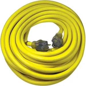 12/3 de 100 pies SJTW amarillo pesado cable de extensión