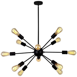 Moderno <span class=keywords><strong>restaurante</strong></span> bar counter arte satélite negro araña industrial metal bola colgante de <span class=keywords><strong>la</strong></span> lámpara/luz/lámpara - Product Image 1