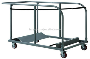 <span class=keywords><strong>Chariot</strong></span> de <span class=keywords><strong>table</strong></span> rond en plastique pliable, pour banquet, <span class=keywords><strong>chariot</strong></span> de <span class=keywords><strong>table</strong></span> pour l'extérieur pour rangement de <span class=keywords><strong>table</strong></span>/matériel, cadre en acier inoxydable - Product Image 2