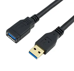 3Ft. (3 fuß) 1m USB 3,0 Verlängerung Kabel M/F Standard Typ A Männlich zu Weiblich Schwarz