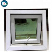 Grille de fenêtre standard en PVC/UPVC pour salle de bain, design de fenêtre à auvent, taille de fenêtre