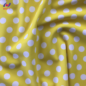 Traje de baño de lunares amarillos, superelástico, tela de LICRA - Product Image 2