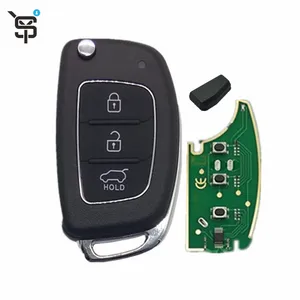 Télécommande à clé noire prix usine pour clé intelligente à distance Hyundai 3 boutons avec puce ID46 433 mhz