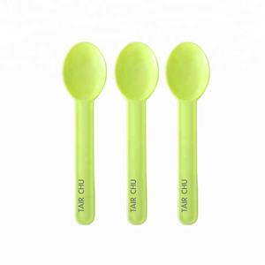 ช้อนพลาสติกสีเขียวแบบใช้แล้วทิ้งสำหรับไอศกรีม - Product Image 1