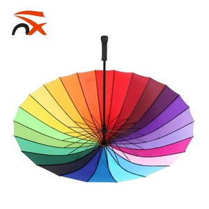 Paraguas viajes Unisex a prueba de viento a prueba de lluvia del arco iris paraguas 24 K dosel - Product Image 4