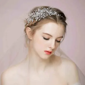 Bohemian Bridal Hoofddeksel Zilveren Bruids Haar Stuk Voor Bruiloft En Partij