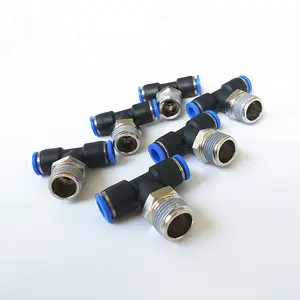 8MM 1/4 Thread Male Tee Pneumatic Air Fitting