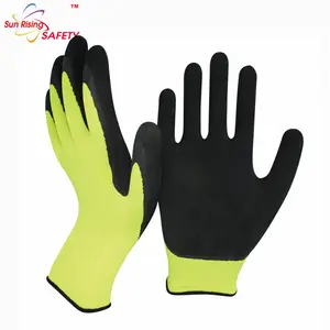 SRSAFETY 13G Tricoté paume En Latex gants de travail gants en coton couleur de peau