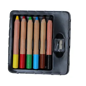 הזול הידידותי מחיר רב צבע וודי שעוות עפרון עפרונות סיטונאי קשת ילד שעוות עפרונות