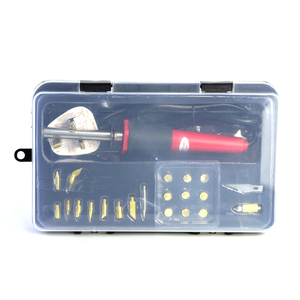 Nuevo enchufe británico 21 puntas caja de plástico grande 30W pluma de hierro ardiente de madera conjunto pluma + 21 puntas de pirograbado artesanía de <span class=keywords><strong>cuero</strong></span> - Product Image 2