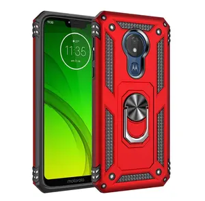 Magnetic finger ring stand case for Motorola G7 moto G7 power hard back cover